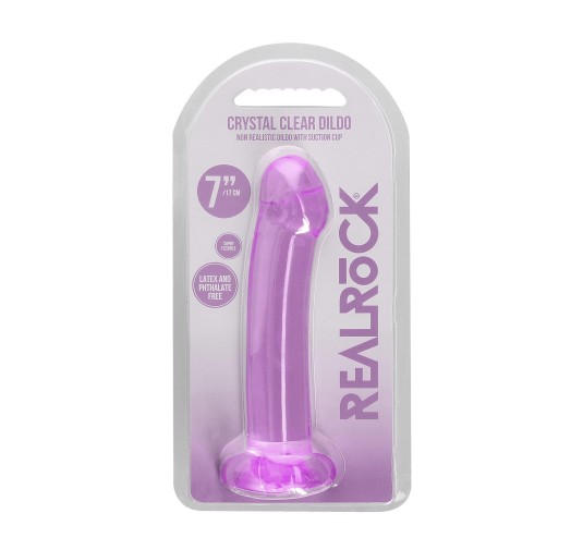 Proste sex dildo z główką i przyssawką penis 17 cm